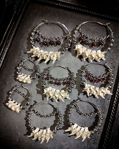 Made a few new pairs of Snake Vertebrae Hoops for MOTB tomorrow. Hope to see you. ~X~

UPDATE: The Event has been moved to th...