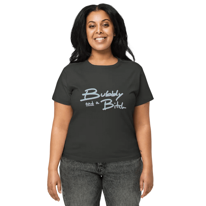 Bubbly and a B*tch (cotton candy design) printed waist-length tee product image (2)