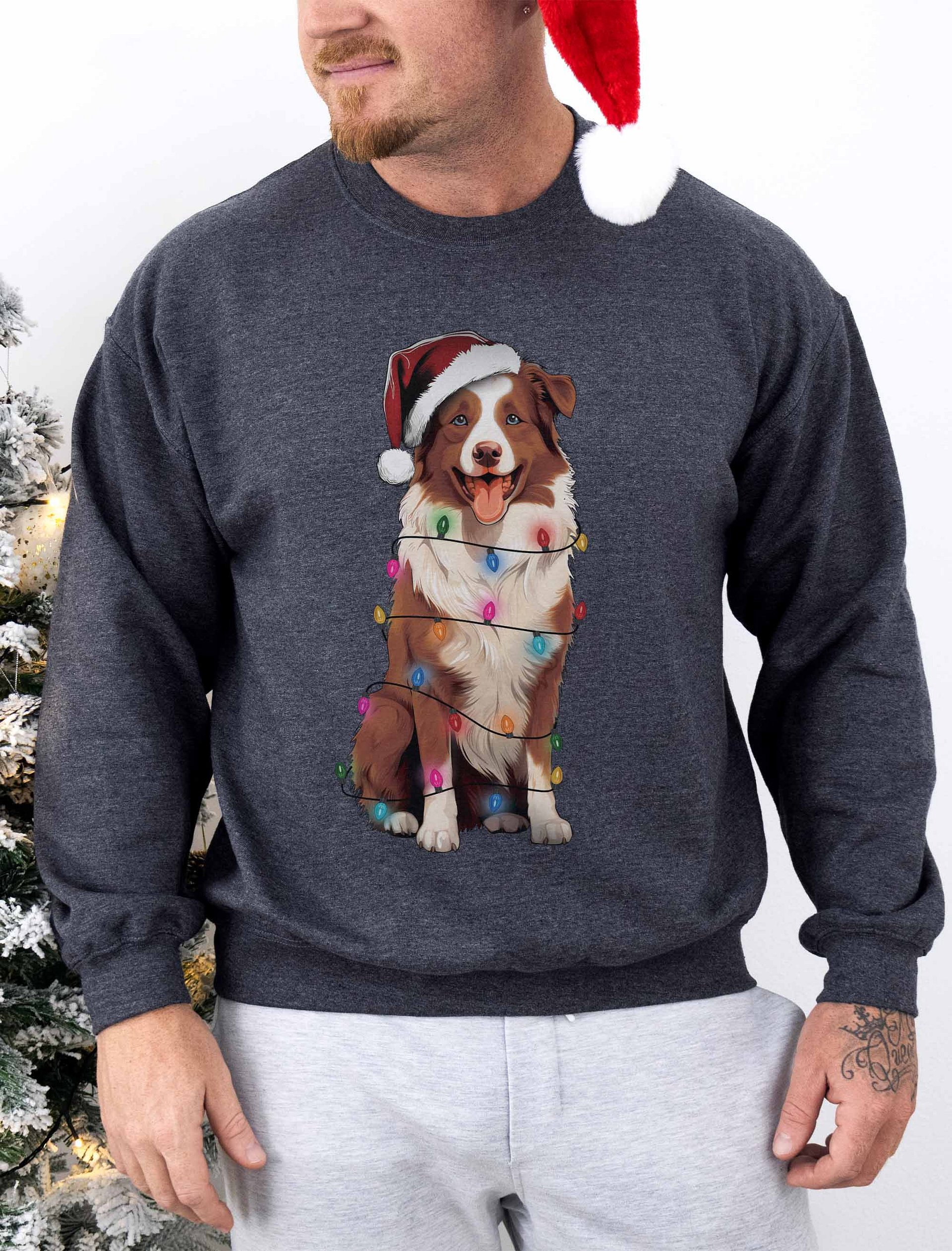 Funny Australian Shepherd(Red Tricolor) Christmas Sweatshirt product image (1)