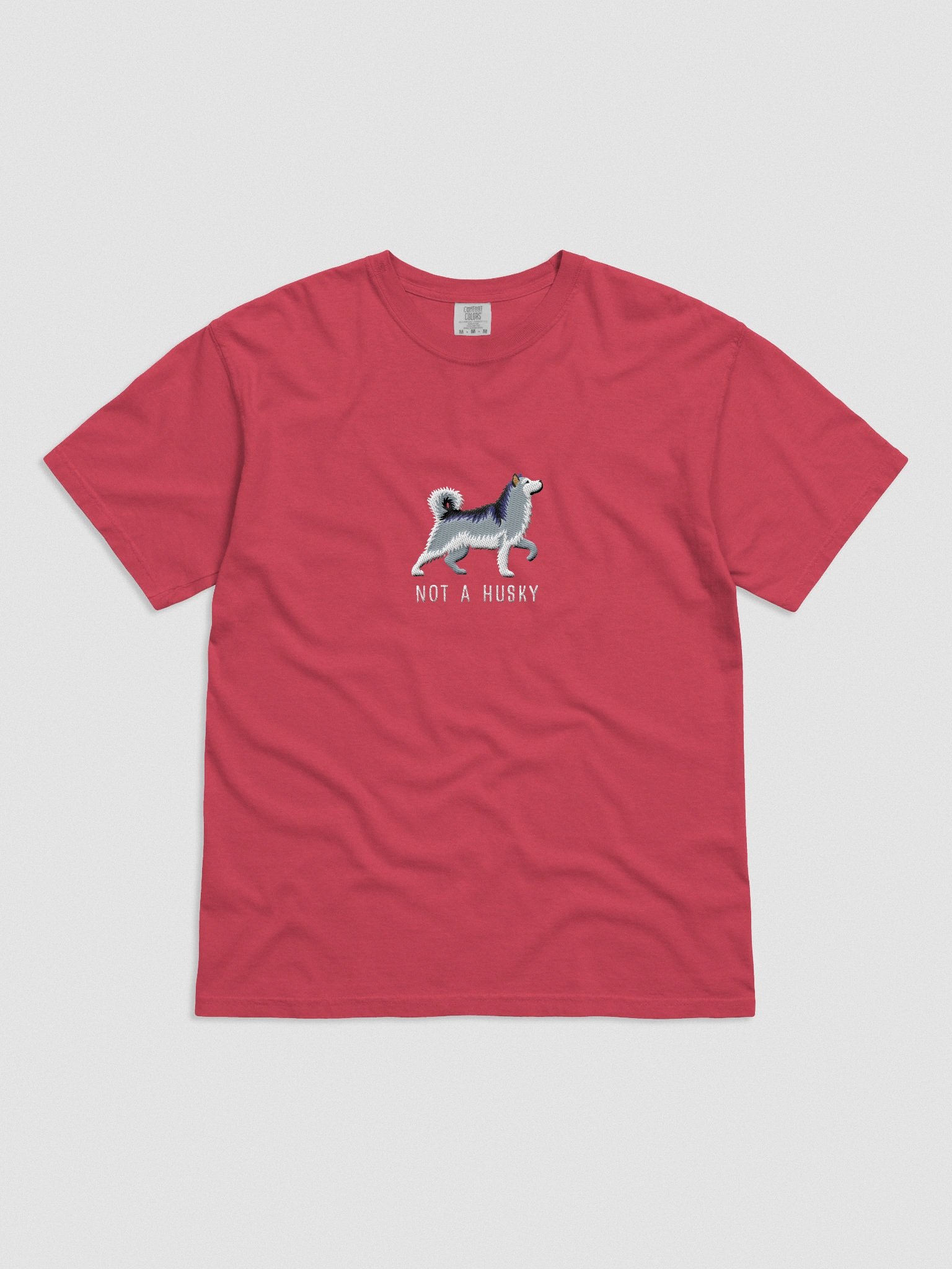 Not a Husky T-Shirt(Embroidered) of an Alaskan Malamute(Gray & White) product image (4)