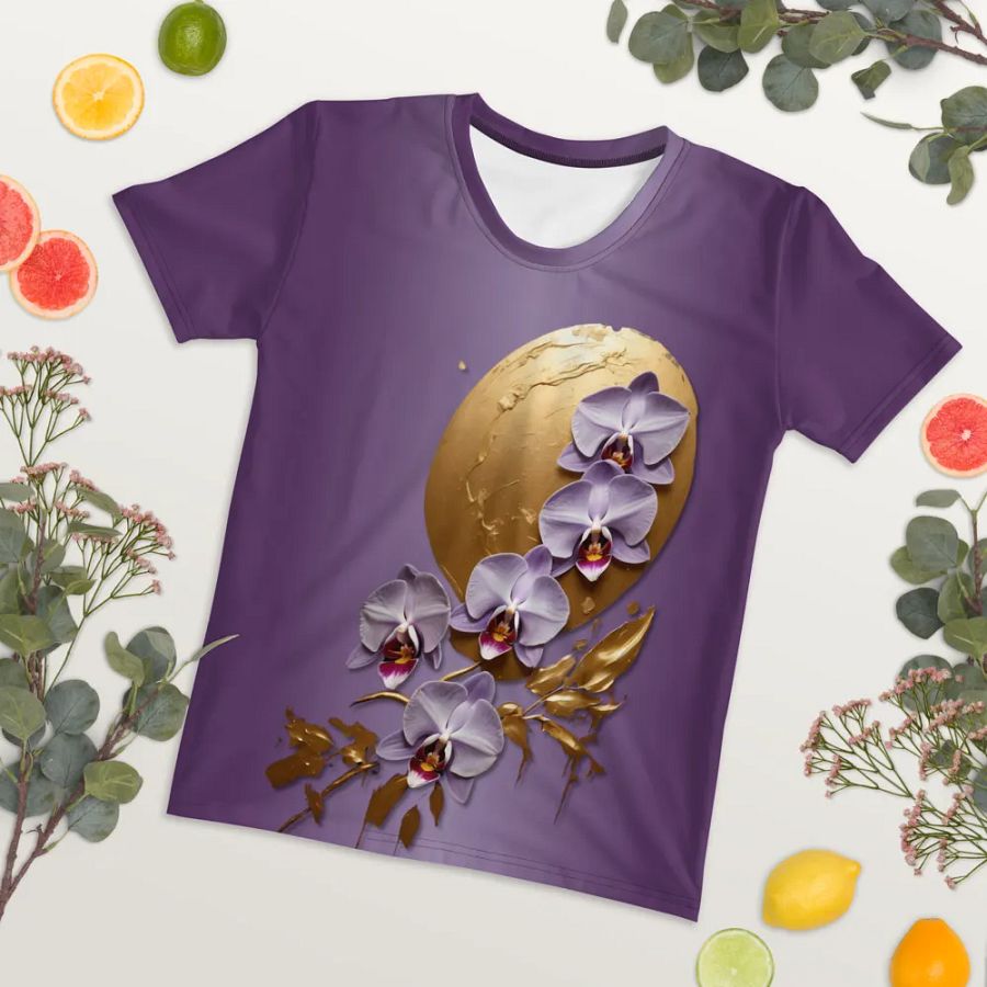Floral Themed All Over Print T-shirt product image (7)