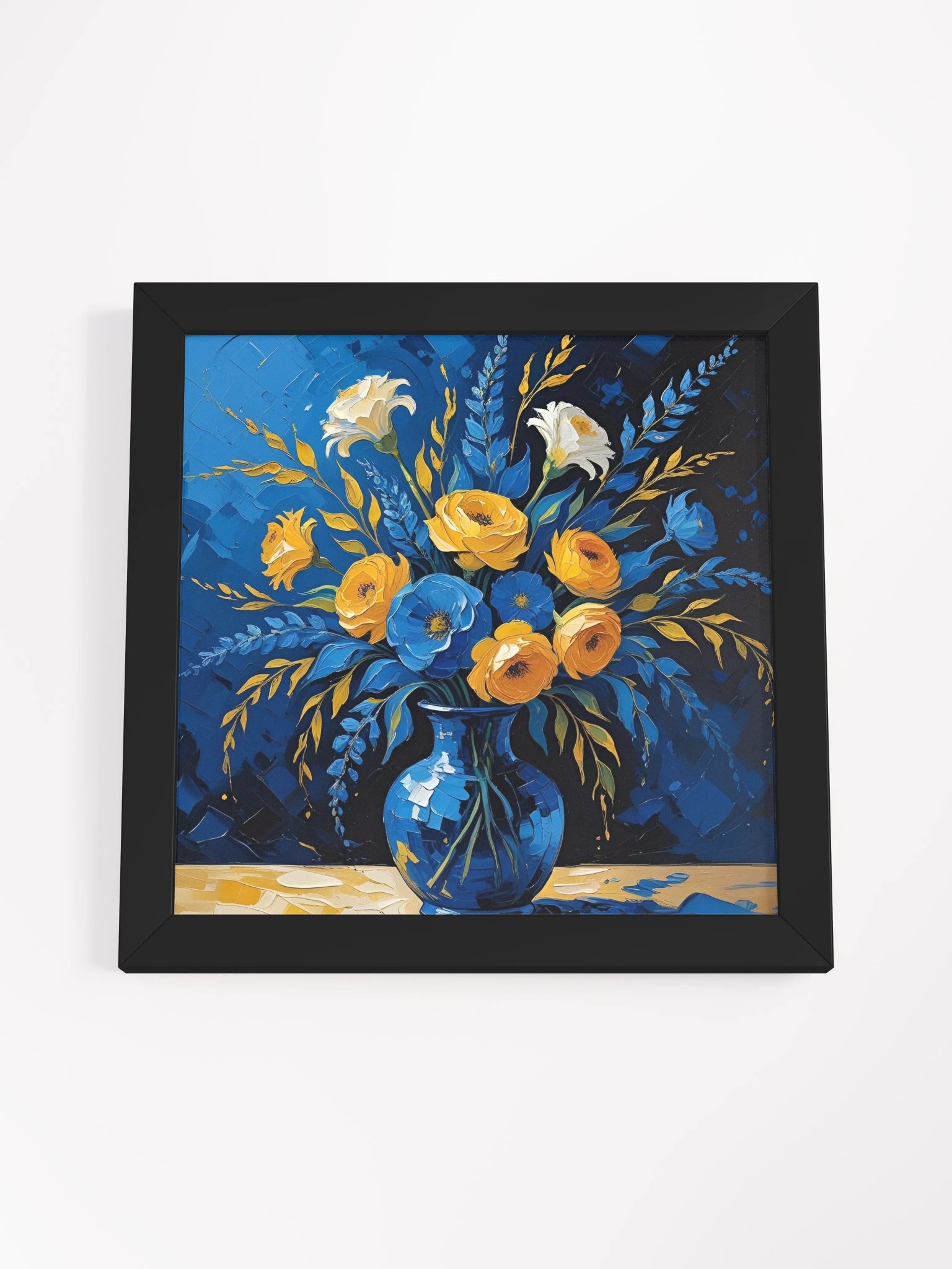 Blue Floral Framed Premium Poster product image (20)