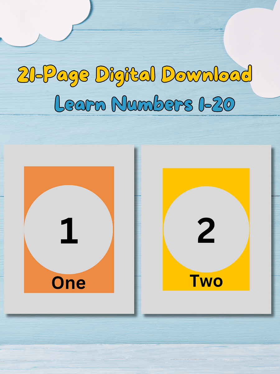 Digital Number Flash Cards product image (3)
