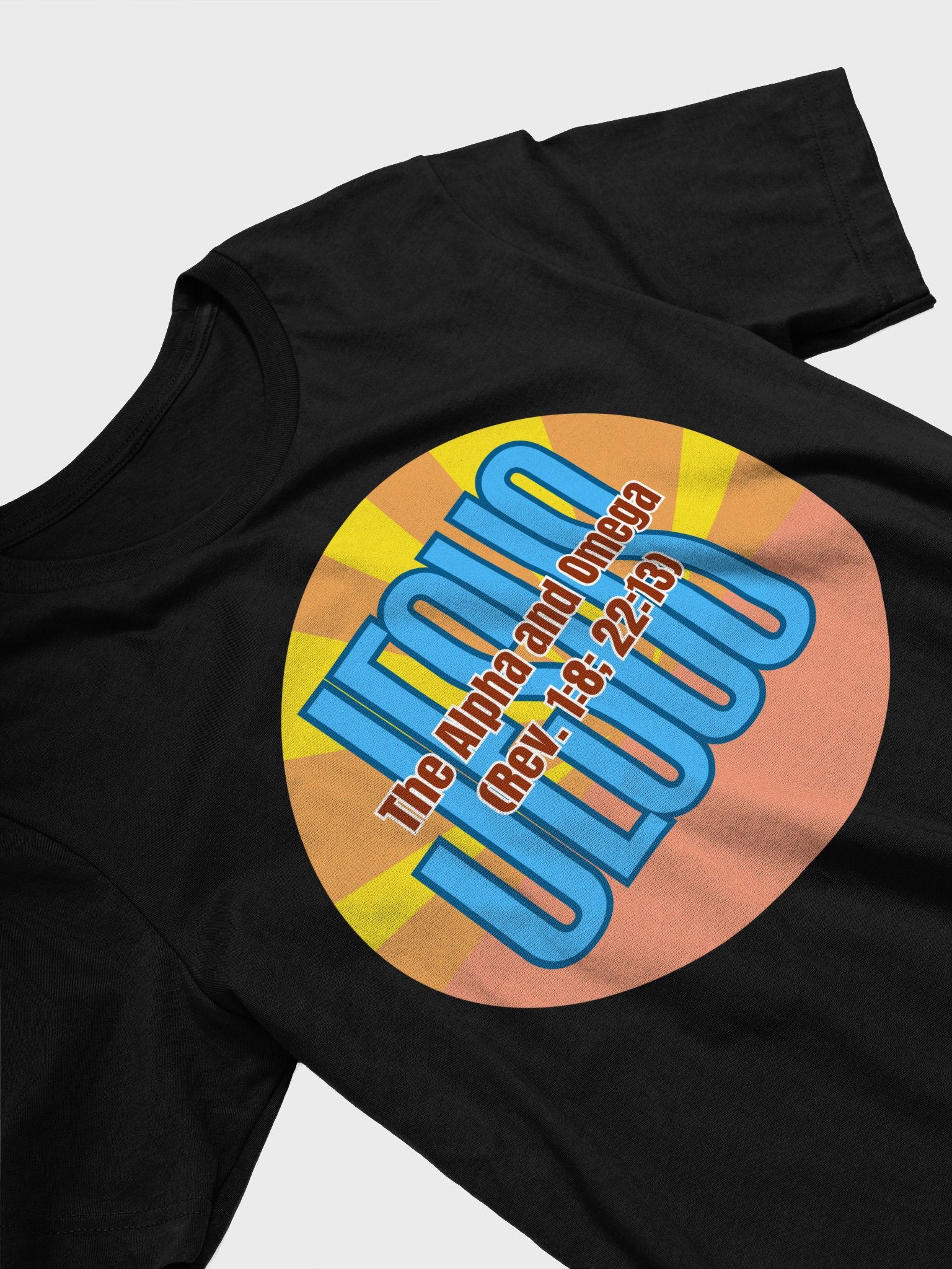 Alpha and Omega Retro Sunburst T-Shirt product image (21)