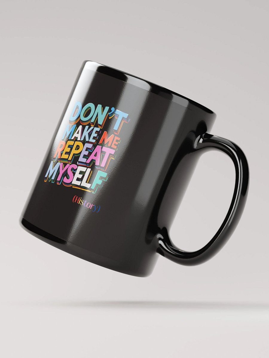 Sleek History Buff Mug | Funny Black Coffee Cup for Teachers product image (2)