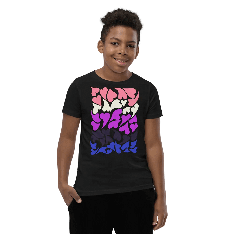 Nestled PRIDE Genderfluid T-shirt (Youth) product image (10)