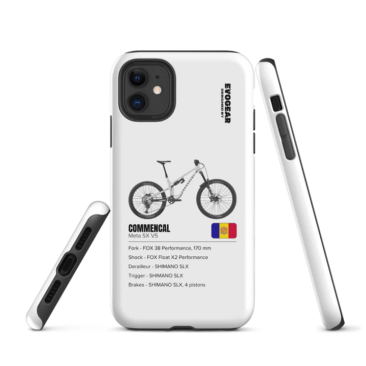 White Commencal Meta SX V5 iPhone Case product image (1)