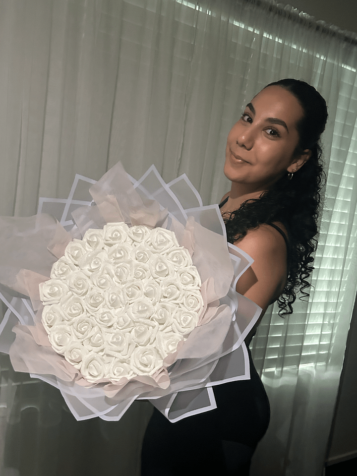 White Glitter Bouquet product image (1)