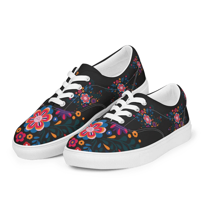 Positive Vibes Lace-Up Canvas Shoes product image (1)