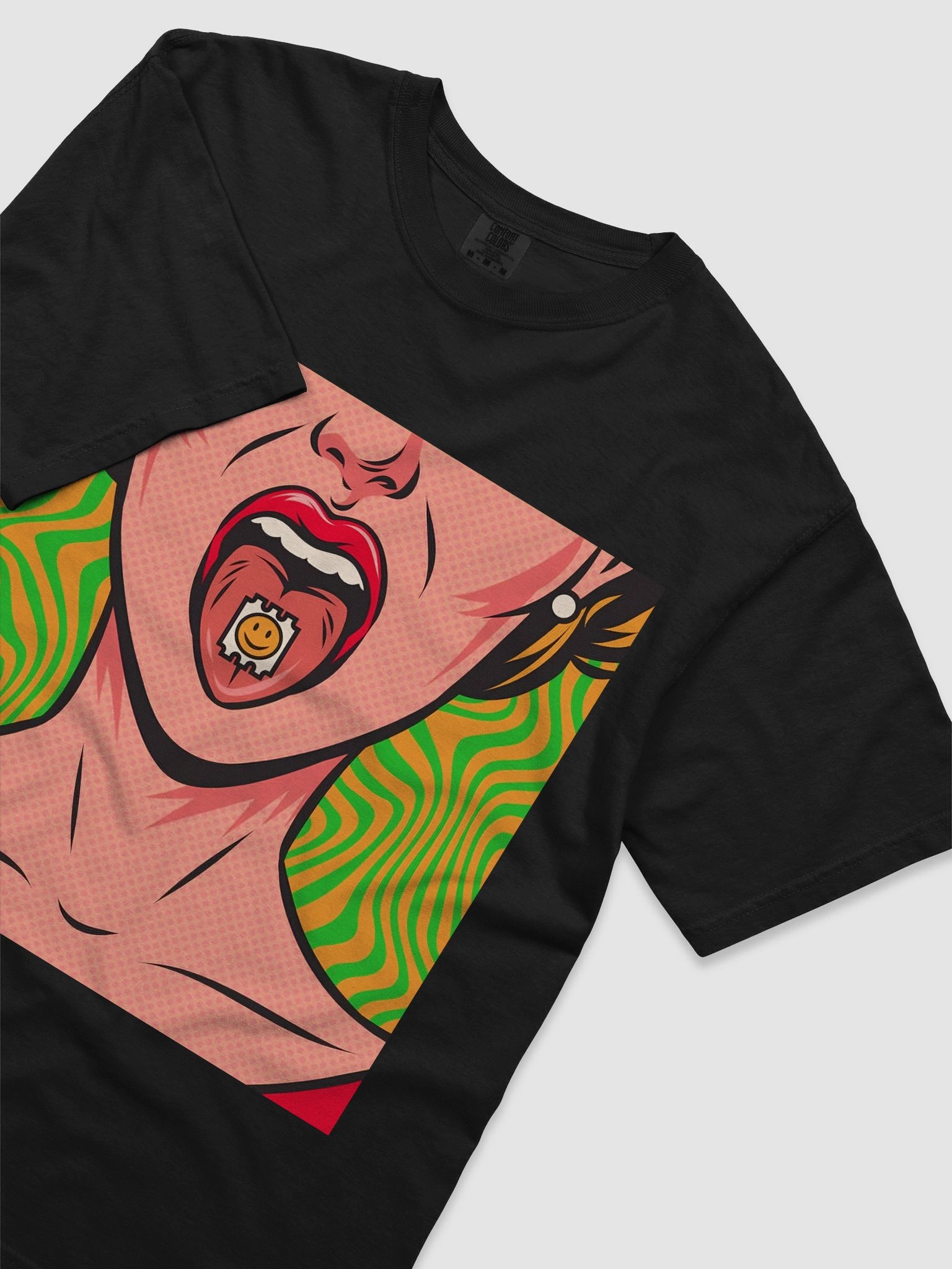 Pop Art Smiley Tongue T-Shirt product image (30)