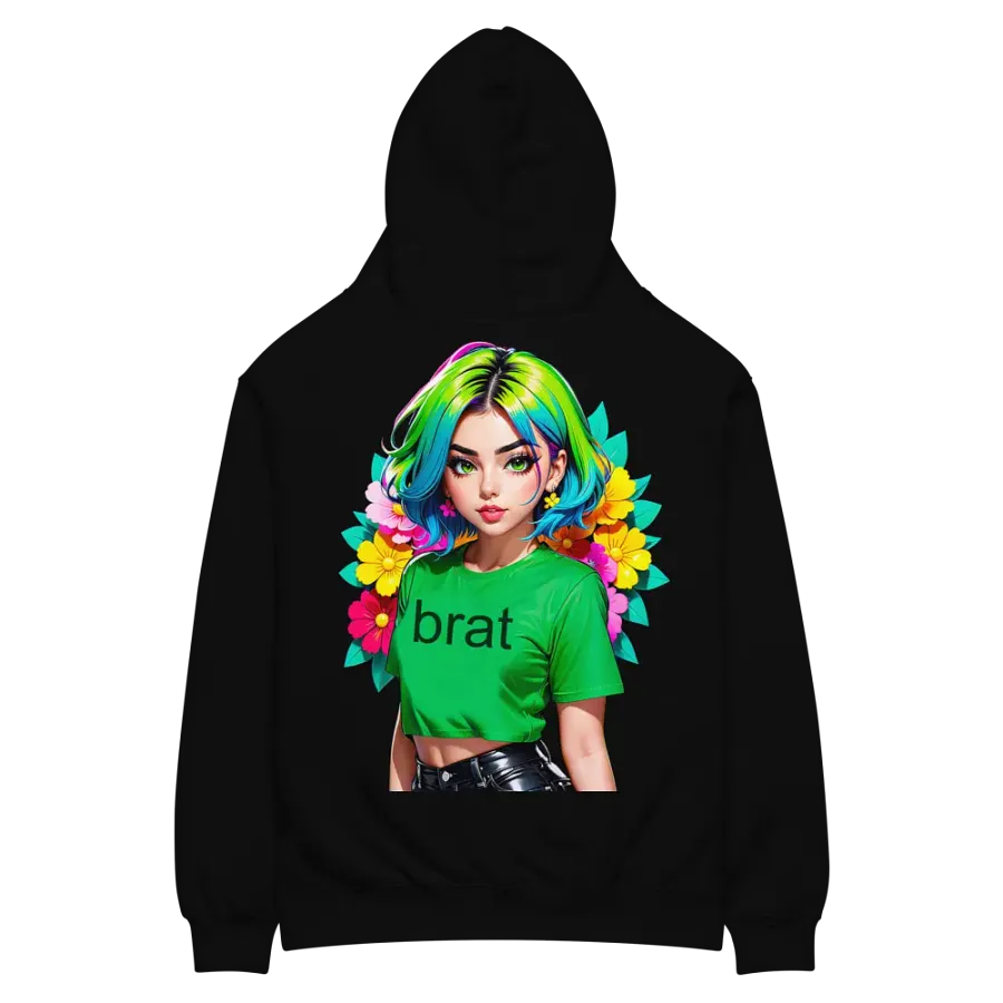 Brat - Premium Hoodie (Black) Brat Life - v1 (Back Printed Design) product image (3)