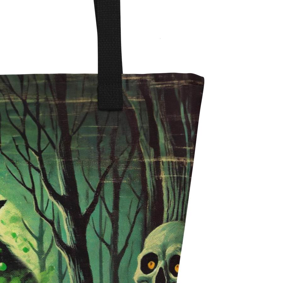 Cauldron Monster Large Halloween Tote Bag (Distressed Look) product image (9)