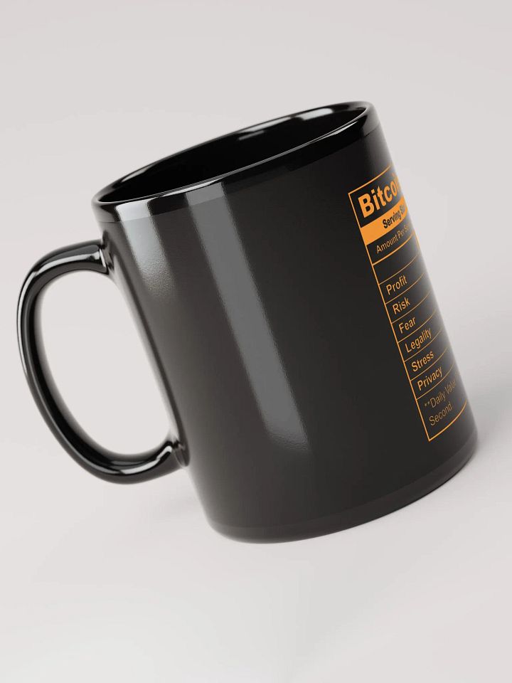 Bitcoin Facts Black Glossy Mug product image (2)