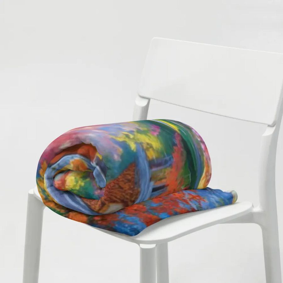 Tranquil Landscape Cottage Throw Blanket product image (9)