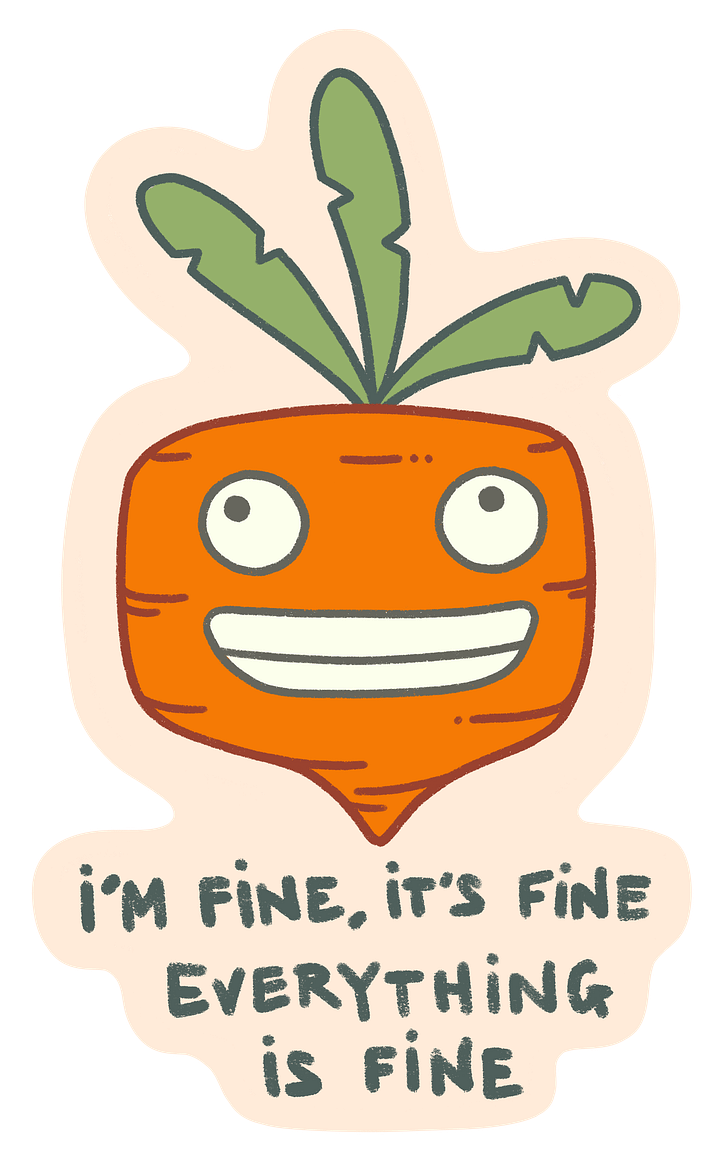 sticker : everything is defo not fine product image (1)