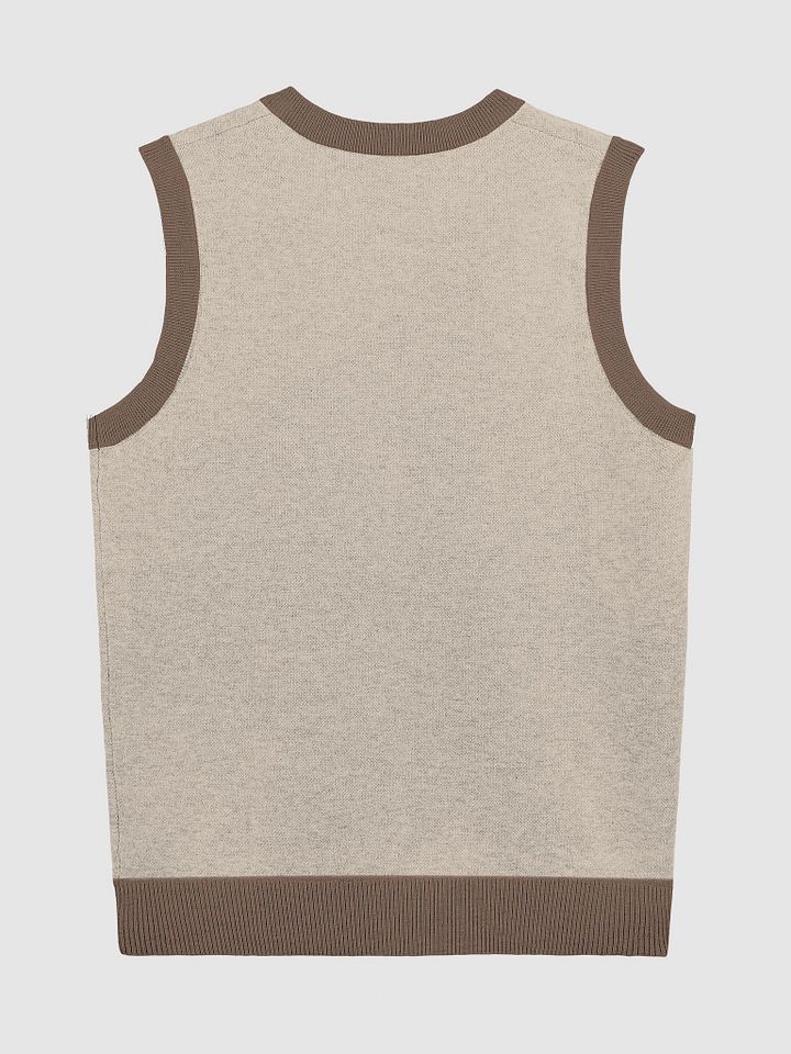 ONE ANOTHER (lg. design, tan and brown) knitwear vest product image (2)