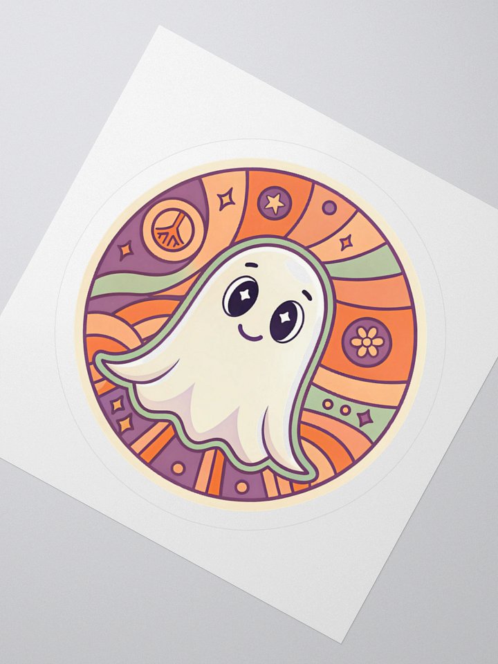 Psychedelic Ghost Kiss Cut Sticker product image (6)