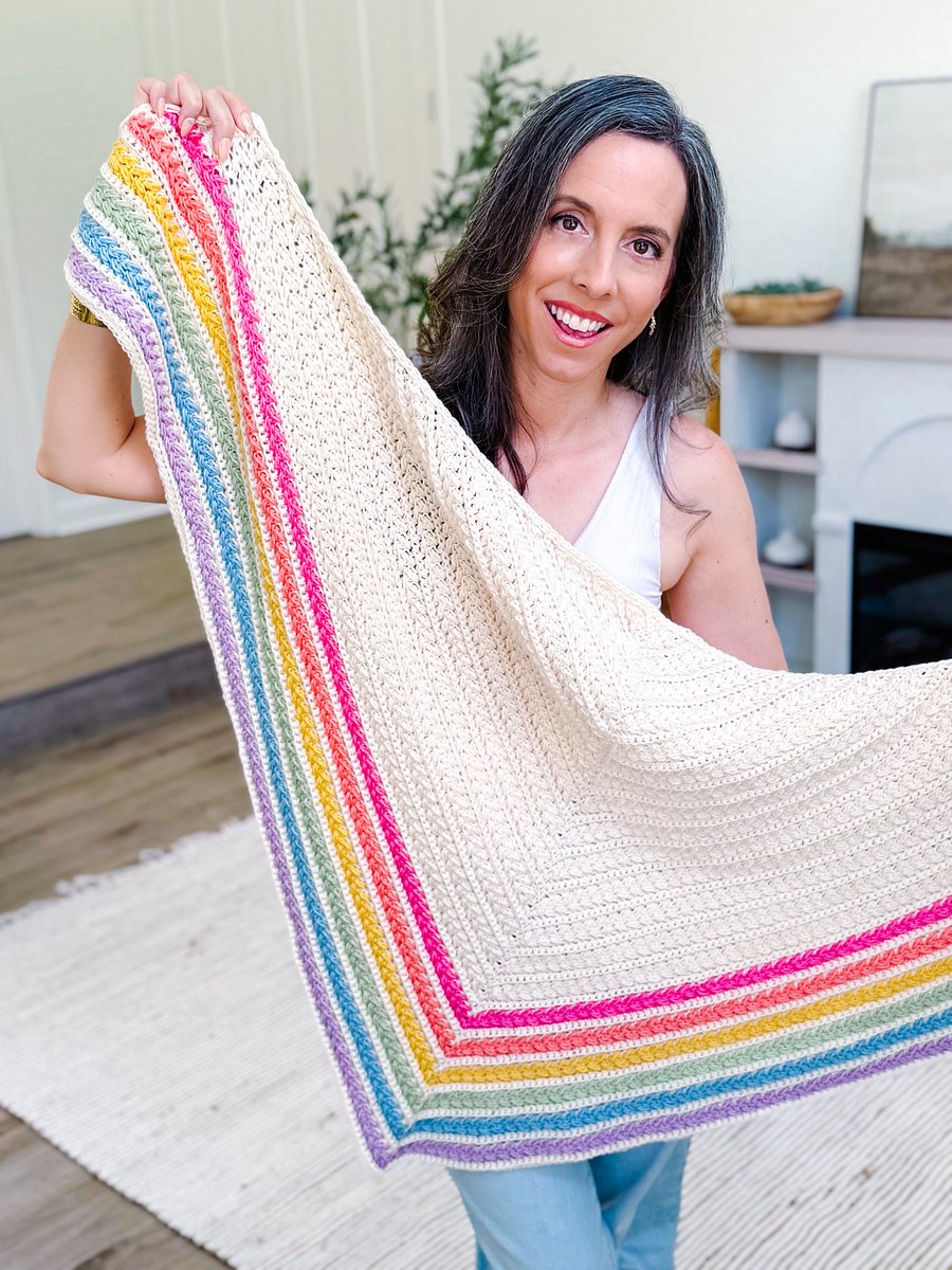 Wheat Stitch Triangle Crochet Shawl product image (9)