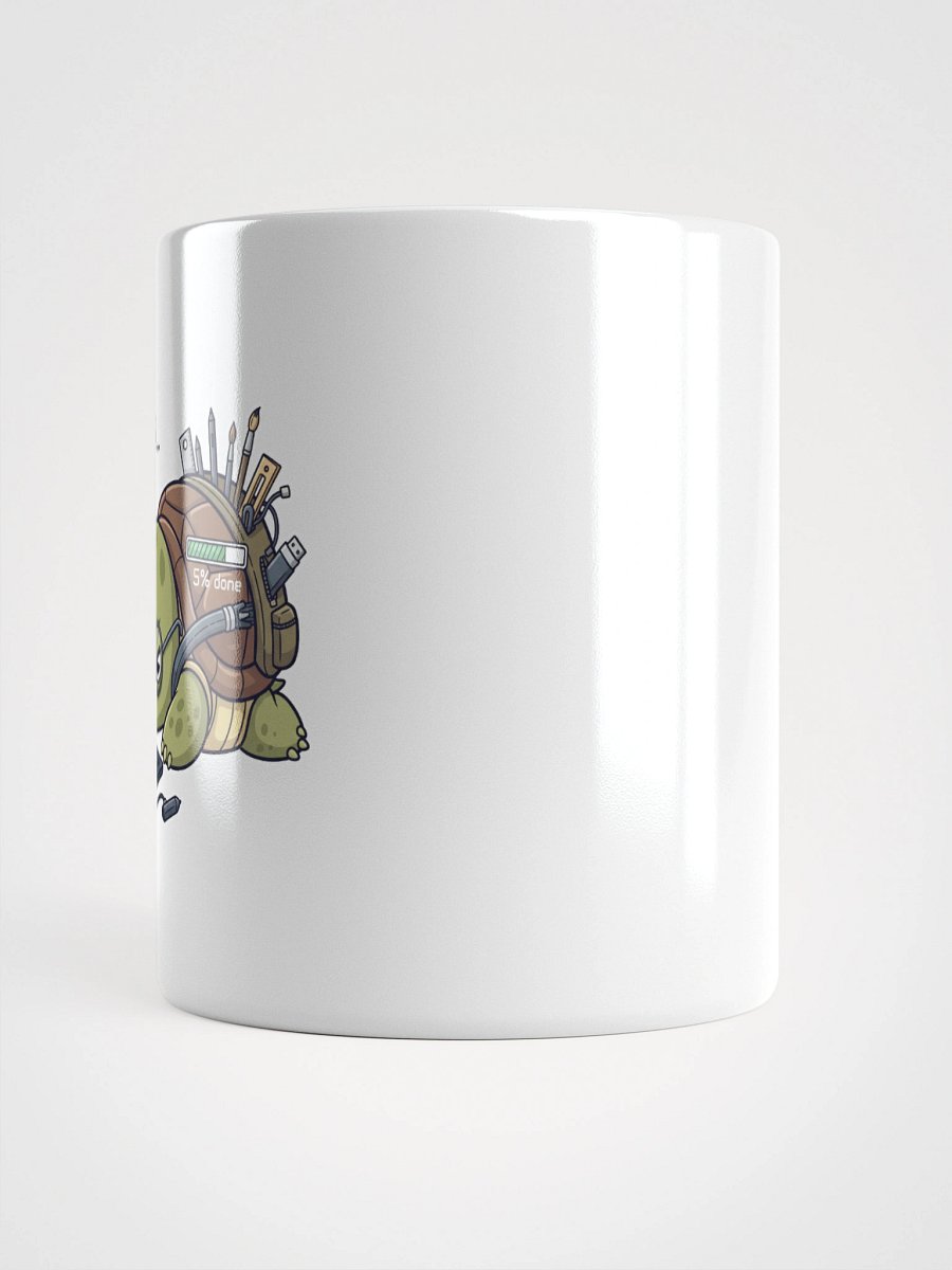 Techie Turtle on Drawing Tablet White Glossy Mug product image (6)