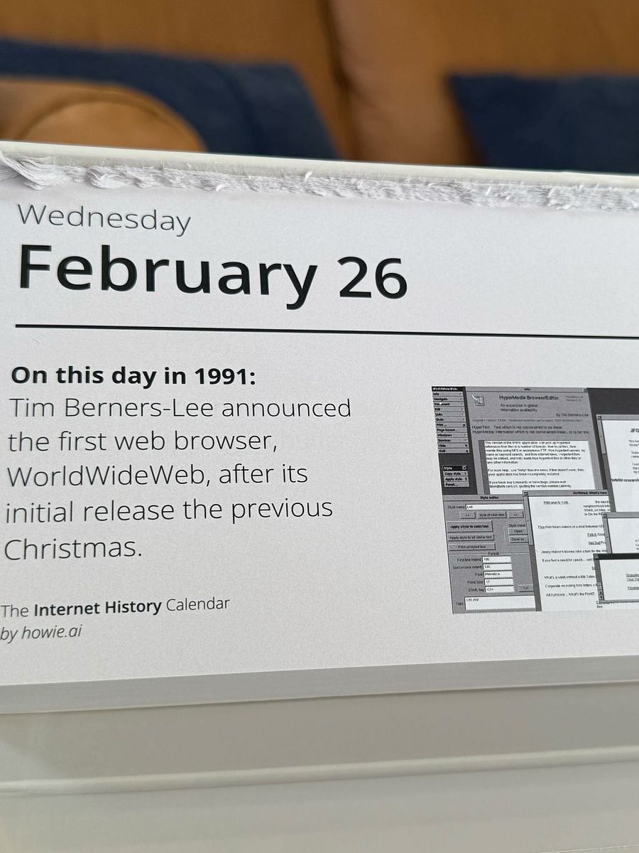 Internet History Calendar product image (6)