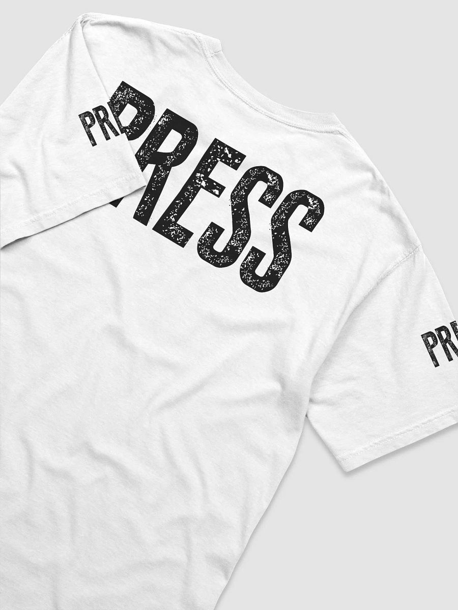 Black PRESS Text 2D Logo Comfort: Heavyweight T-Shirt product image (8)