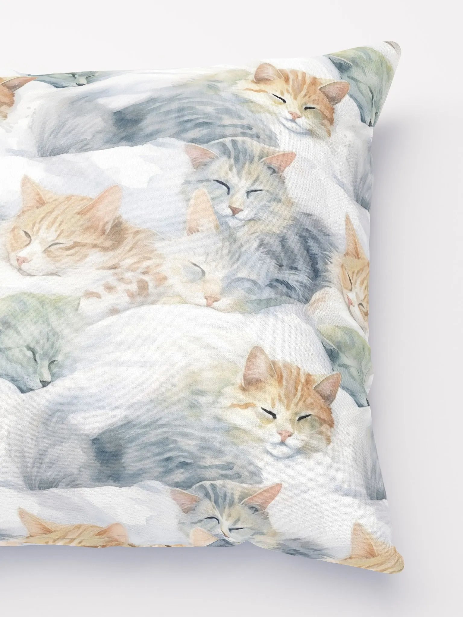 Pillow with cat print product image (2)
