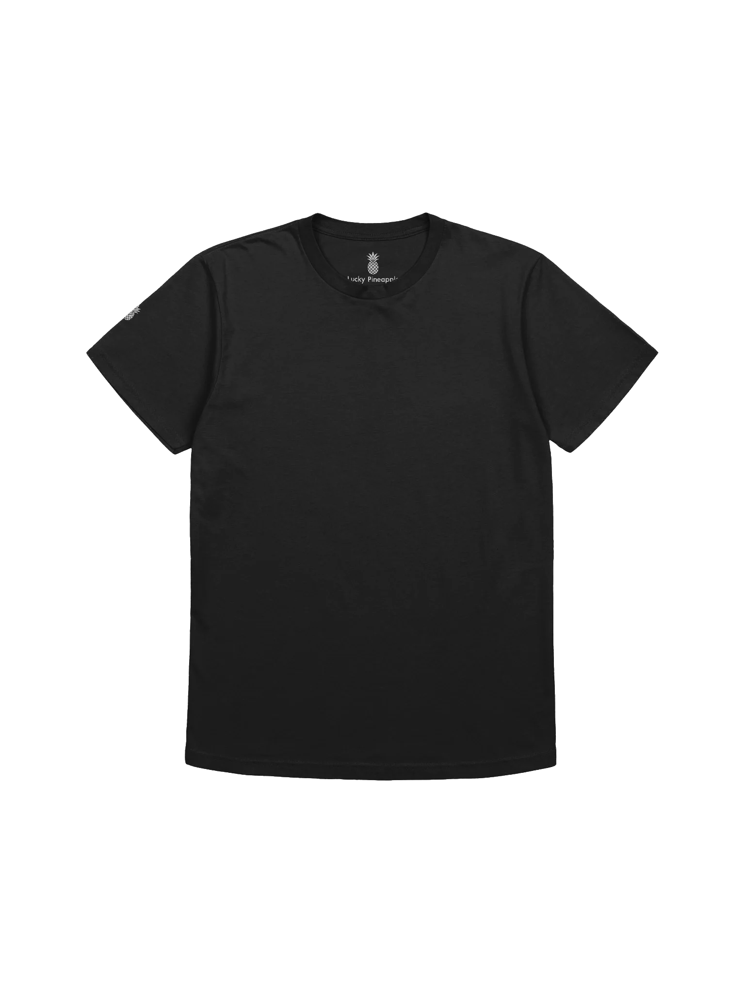 Slim Fit Lightweight Lucky Pineapple® Minimalist Sleeve Solid Color Unisex T-Shirt (Black & Dark Colors) product image (3)