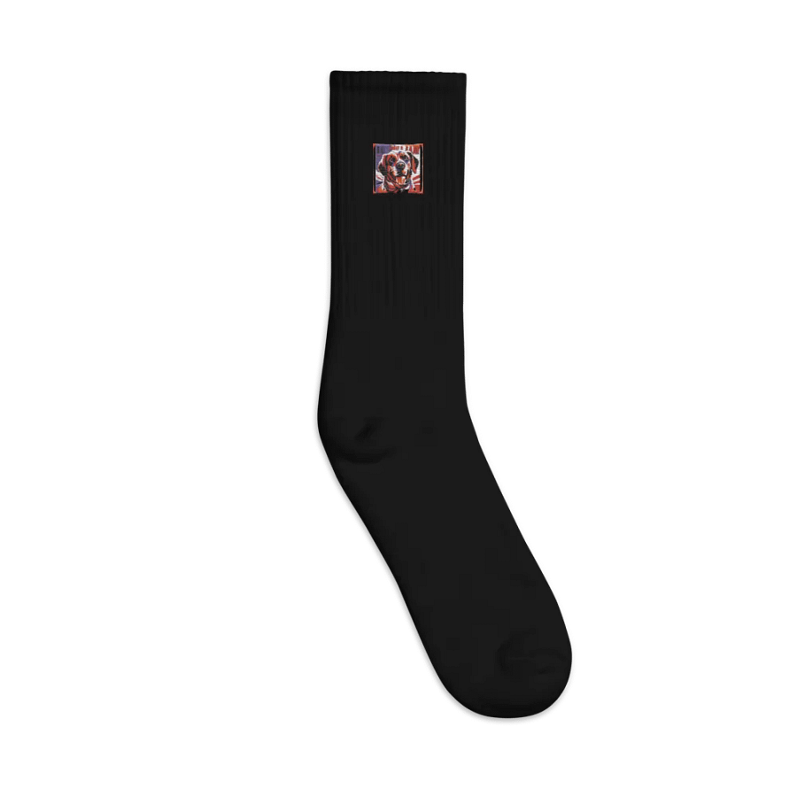 Vibrant Pup Embroidered Crew Socks product image (1)