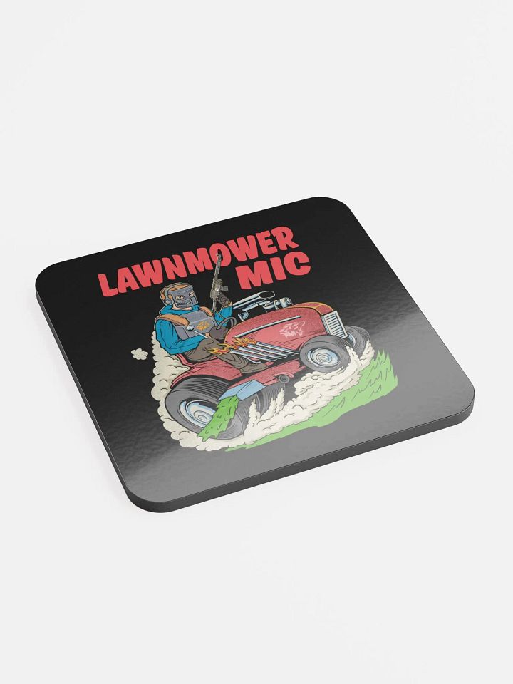 Lawnmower Mic | Glossed Cork Coaster product image (2)