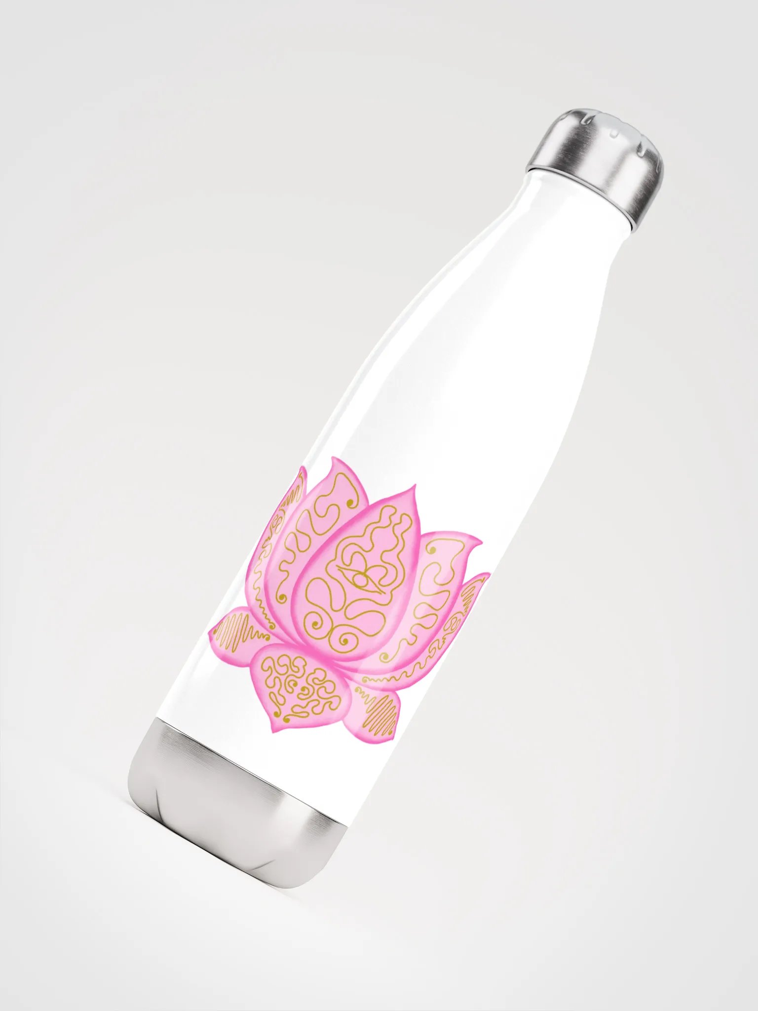 Golden Lotus Stainless Steel Water Bottle product image (4)