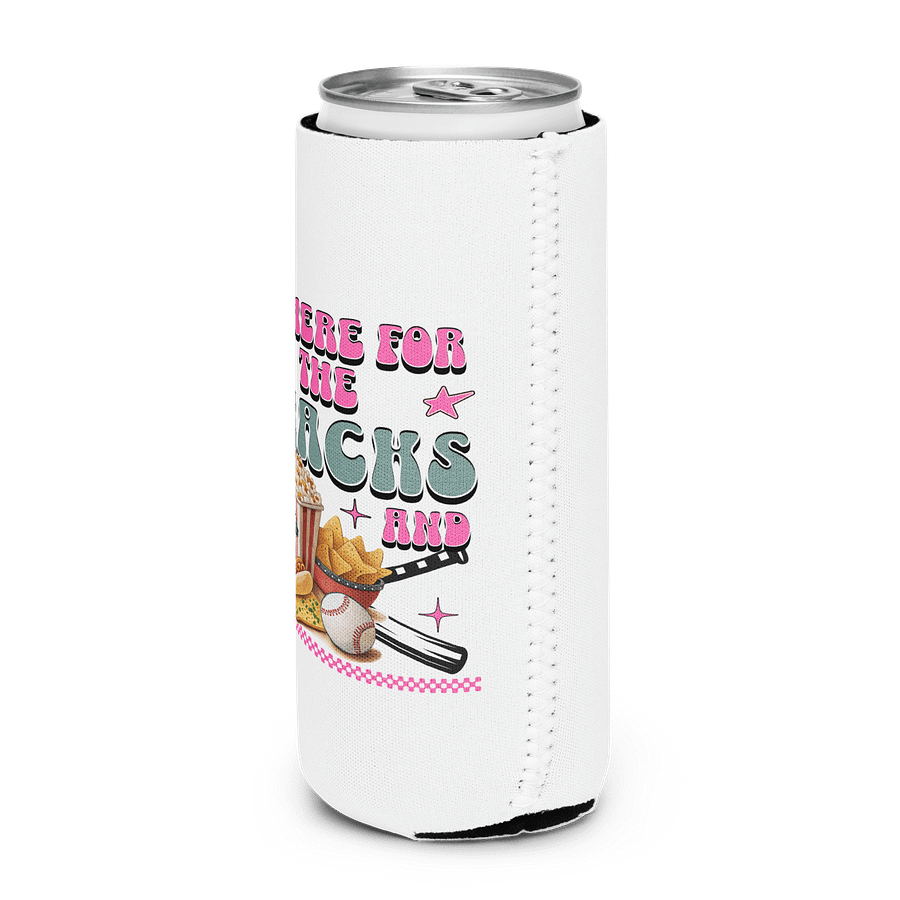 Im Here For The Snacks And Baseball Sporty Can Cooler product image (2)