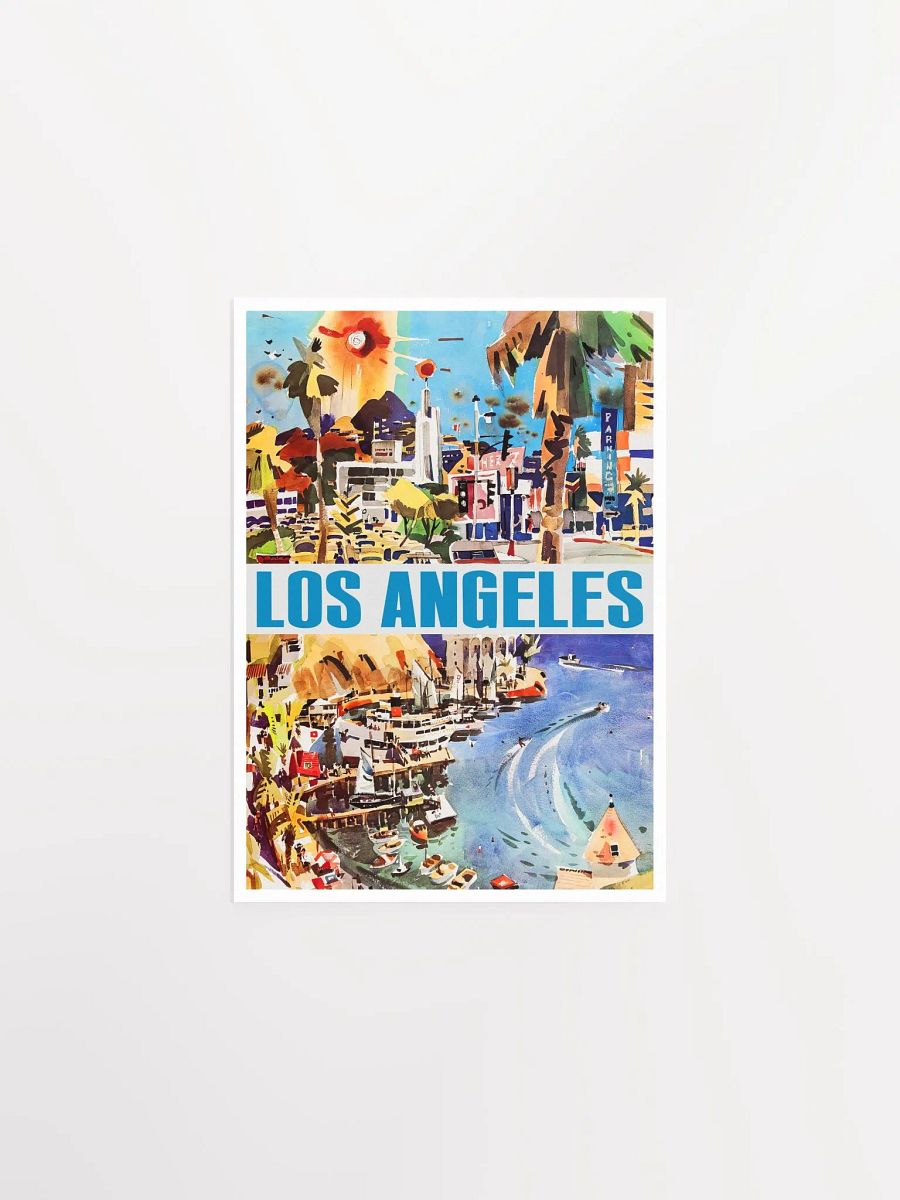 Los Angeles, USA, Hollywood, 1960s — retro vintage travel poster, retro travel art, retro travel wall art product image (6)