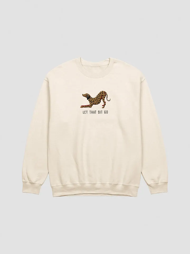 Let That Sit Go Sweatshirt (Embroidered) of a Plott Hound(Tan Brindle) product image (1)