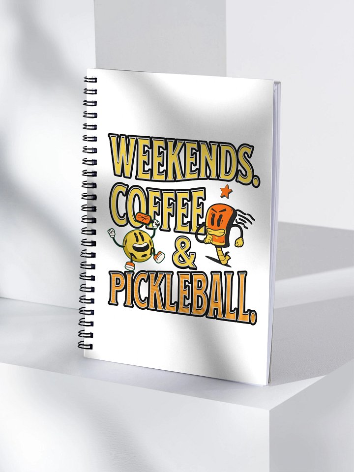 Weekends Coffee And Pickleball Playful Notebook product image (1)