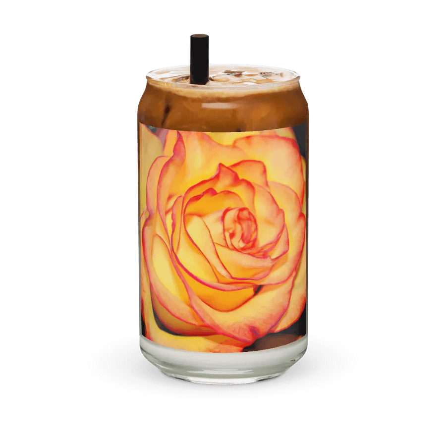 Bright Orange Rose Can Shaped Glass product image (36)