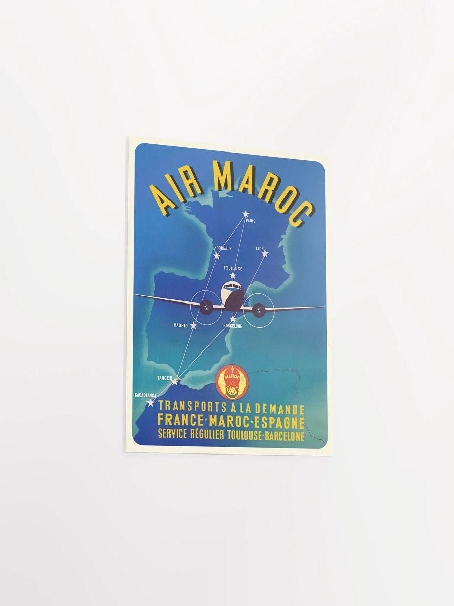 Morocco, Air Maroc, 1950 (Rare poster, Enhanced) — retro travel poster, vintage travel print product image (9)