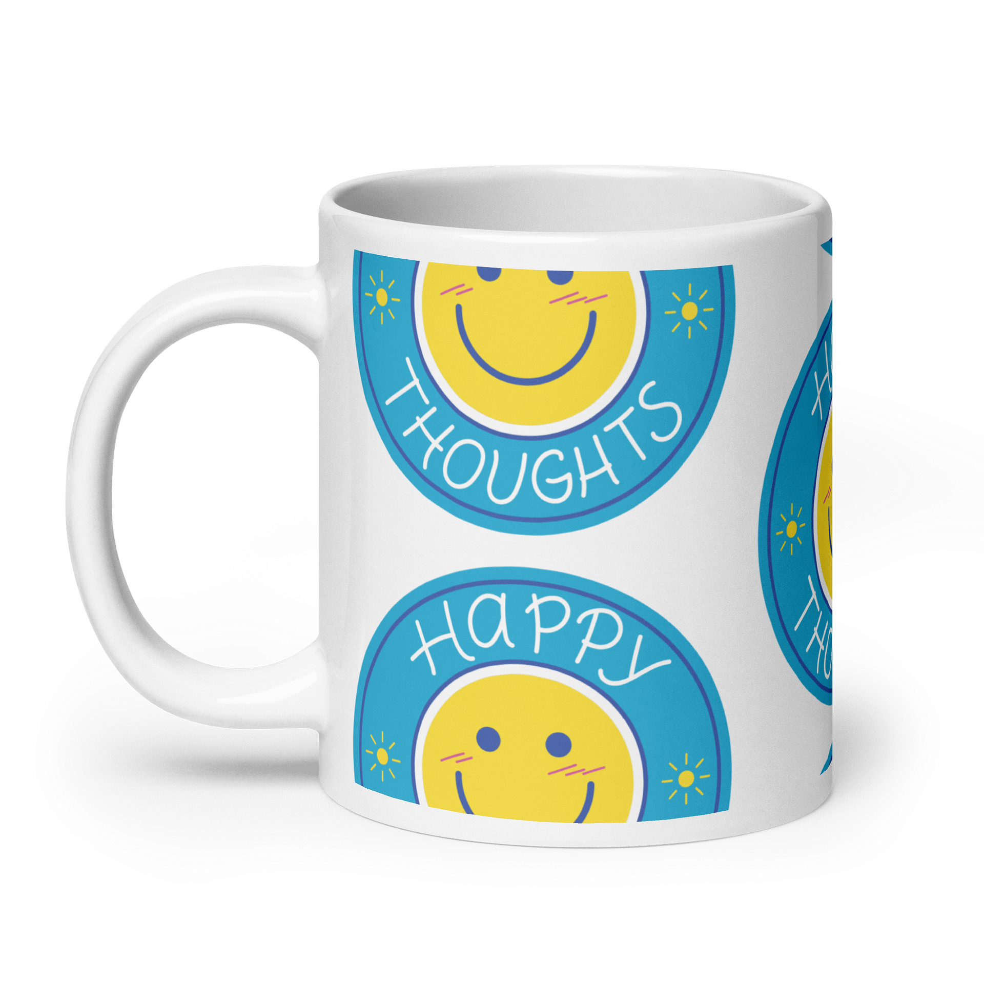 Happy Thoughts White Glossy Mug product image (8)