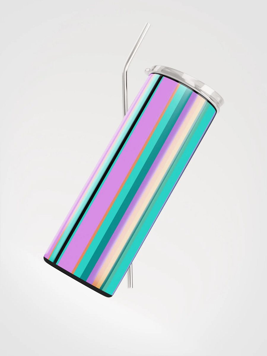Party Time! Colorful Stripes 20 oz Tumbler with Straw product image (5)