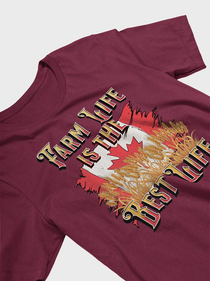 Farm Life Is The Best Life Canada Flag Iconic Softness Tee product image (17)