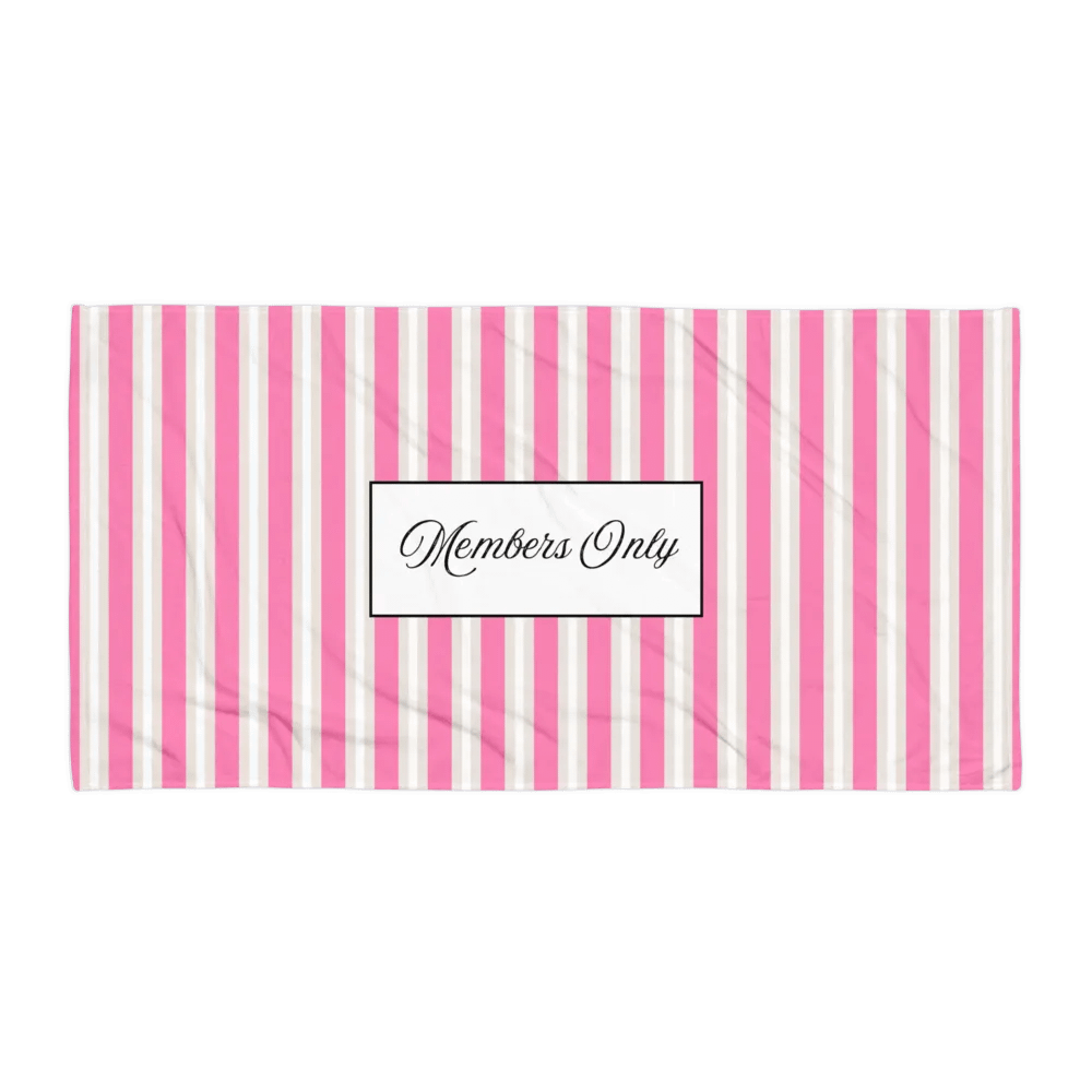 MEMBERS ONLY PINK STRIPED Towel - LUSTIGES STRANDTUCH product image (1)