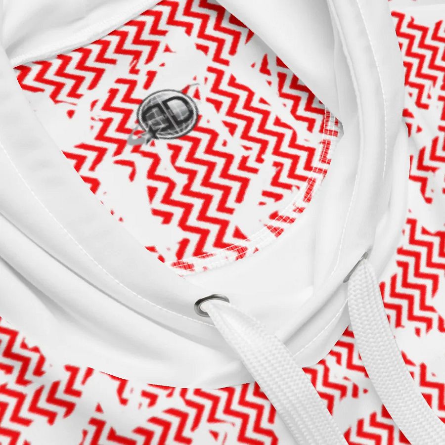 Dynamic Zig-Zag - WHITE | Unisex Hoodie product image (4)