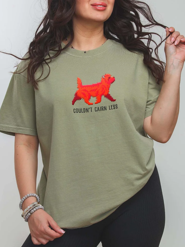 Couldn't Cairn Less T-Shirt(Embroidered) of a Cairn Terrier(Red) product image (2)