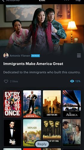 Immigrants Make America Great. 

Here’s a @letterboxd list of movies that exemplify the immigrant experience in America, whic...