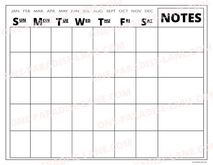 Undated Calendar product image (1)