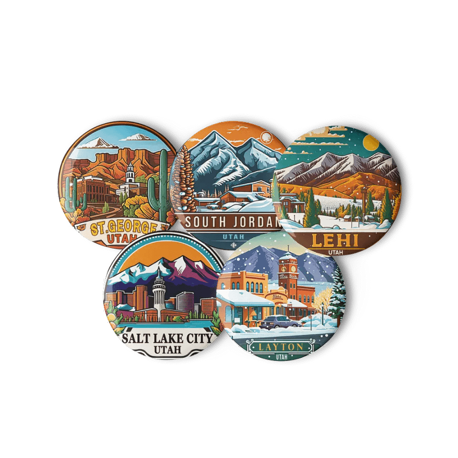 Utah Scenic Towns - Set Of 5 Pins product image (6)