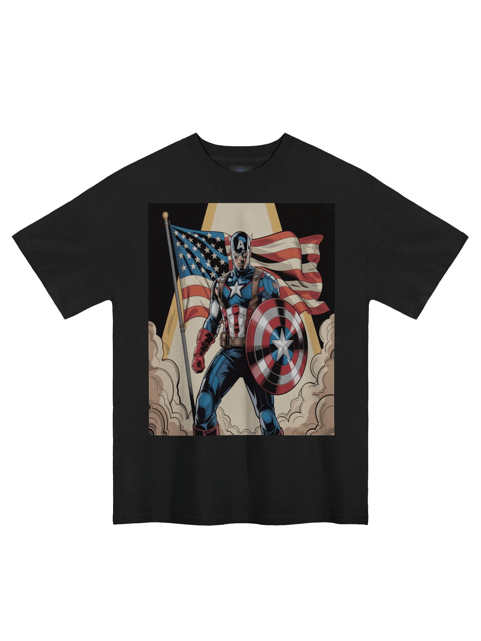 Herald's Halo: Captain America Dawn-Borne Oath Oversized Faded T-Shirt product image (3)