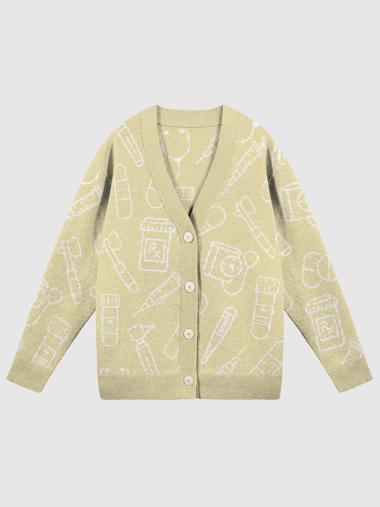 clinic cardigan (mellow yellow) product image (1)