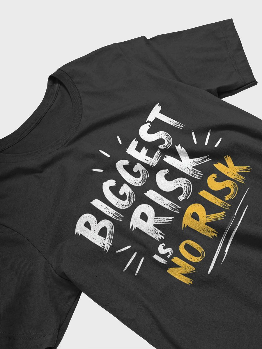 Biggest Risk Is No Risk – Inspirational Mark Zuckerberg Quote T-Shirt That Will Ignite Your Ambition and Transform Your Life! product image (3)