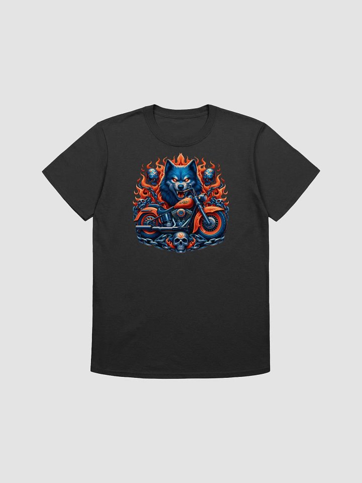 Fierce Wolf and Motorcycle Unisex T-Shirt #22 product image (1)