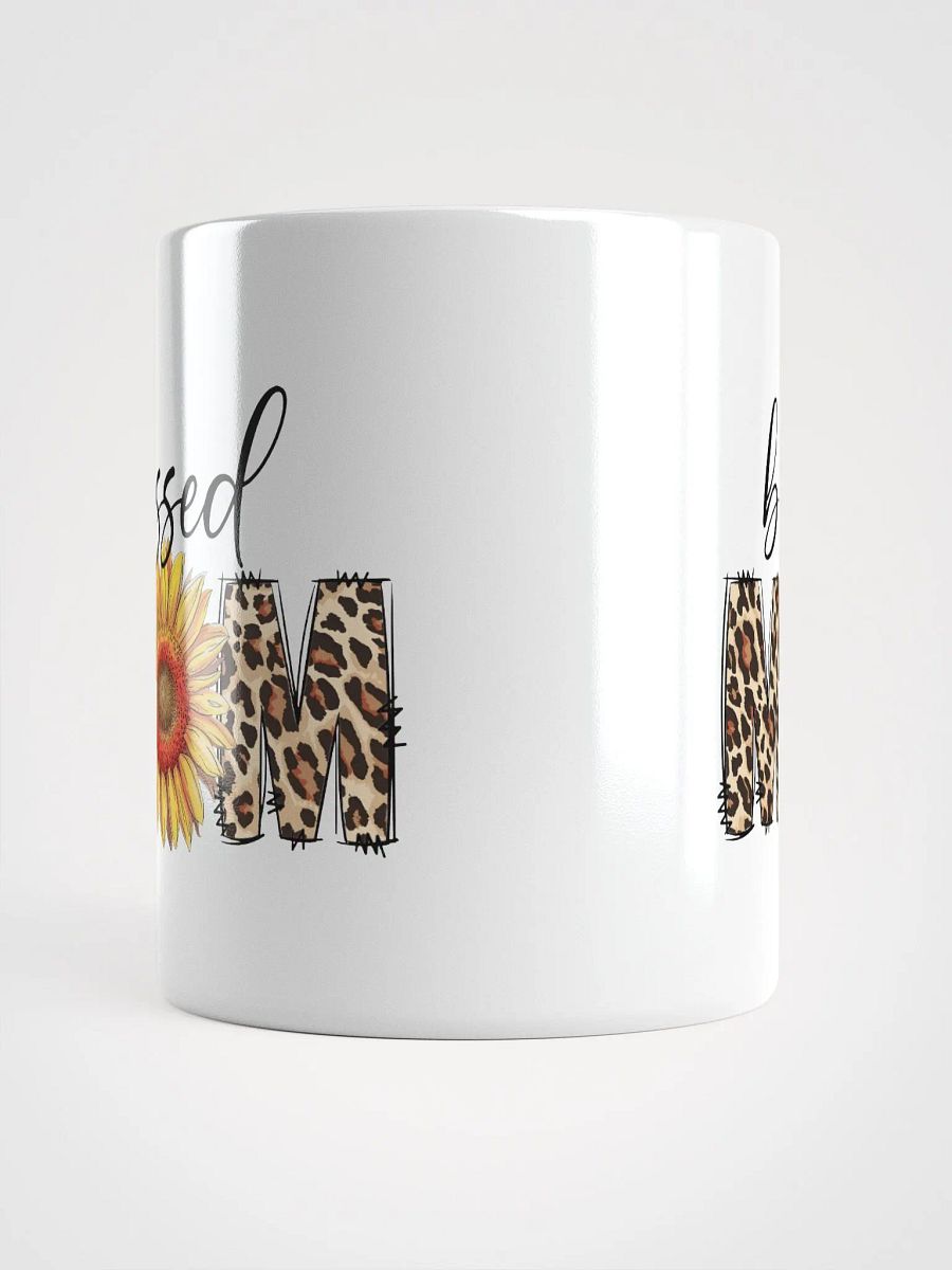Sunflower Leopard Print Blessed MOM Mug product image (3)